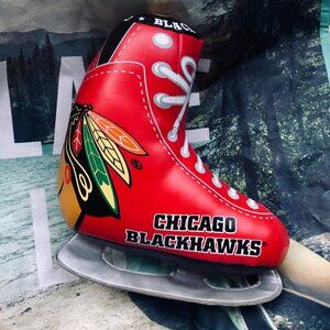 Chicago Blackhawks Hockey Skate Plush Pillow NHL Team Collectible Fan Gift